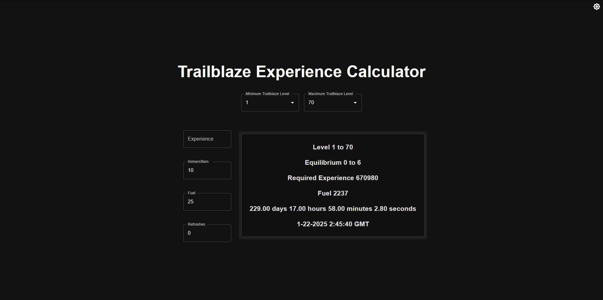 Honkai Star Rail Calculator screenshot 1